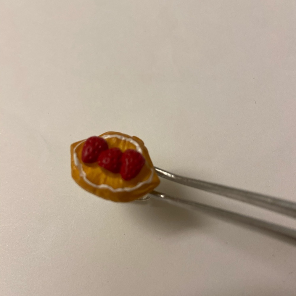 New kids croissant strawberry ring adjustable